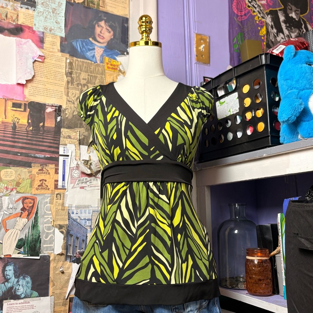 Apt. 9 Green Abstract Empire Top